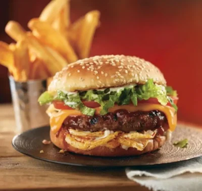 Zingo Burger with Fries image